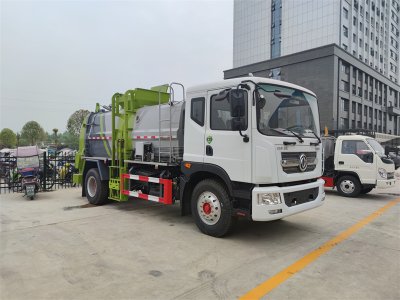 餐廚垃圾車(chē)，收集運(yùn)輸剩飯剩菜泔水垃圾我擔(dān)當(dāng)，干濕分離我本領(lǐng)大